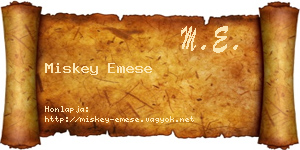 Miskey Emese névjegykártya